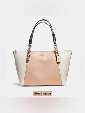 Coach Ava Tote in Exotic Embossed Leather Trim